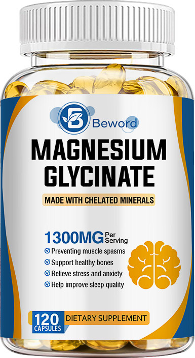 Magnesium Glycinate 4-in-1 Complex 1300mg – High Strength Magnesium 120 Capsules
