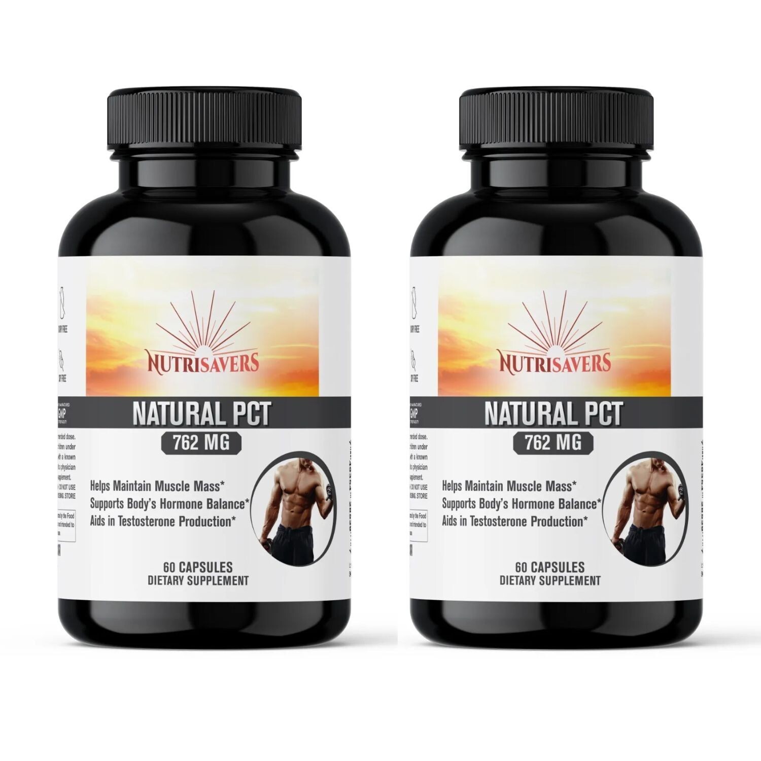 Natural PCT, Rice Flour, Maintain Muscle Restore Balance – 60 Caps, Pack of 2