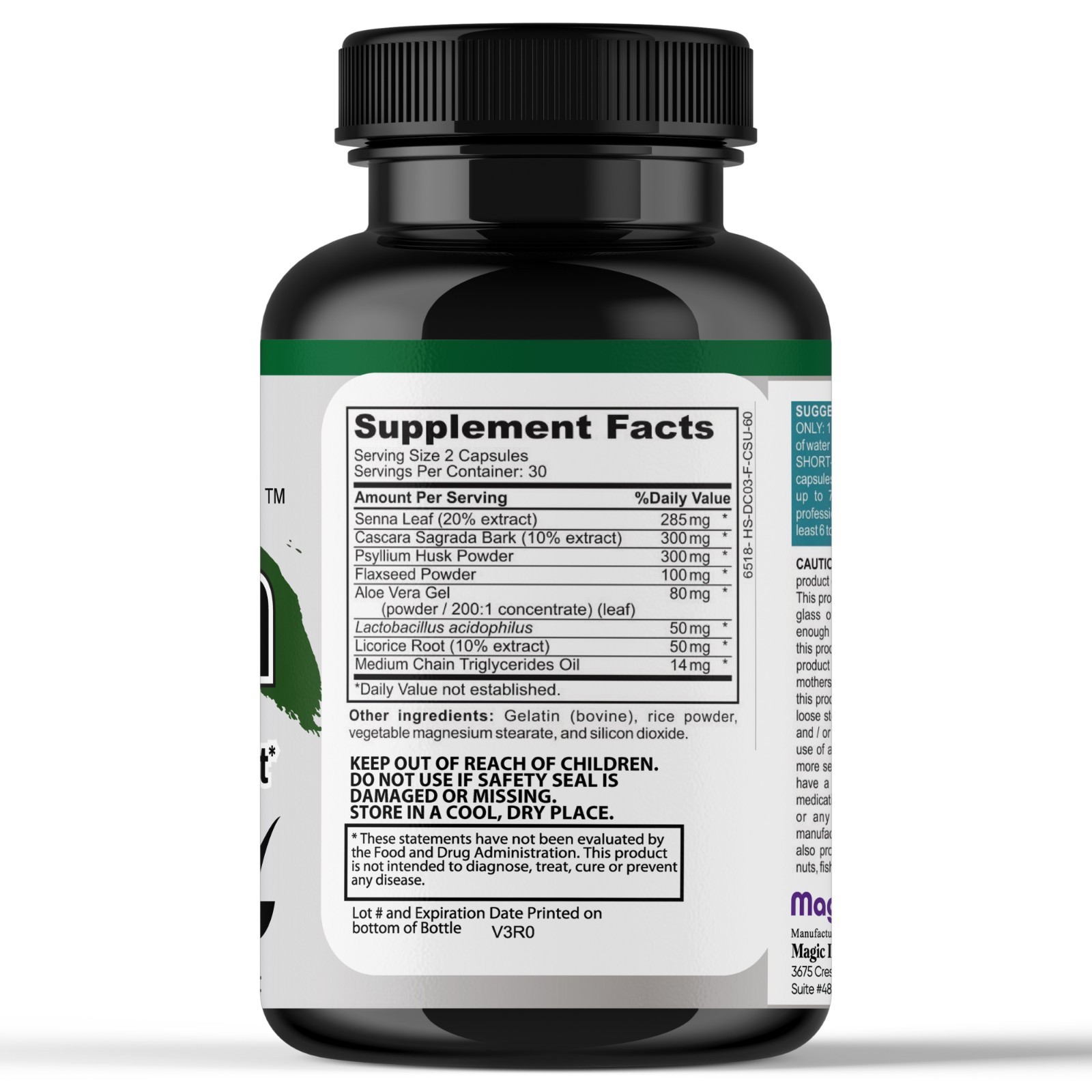 Super Colon Cleanse 30 Day Supply of Gentle Gut Cleanse Detox with Probiotics