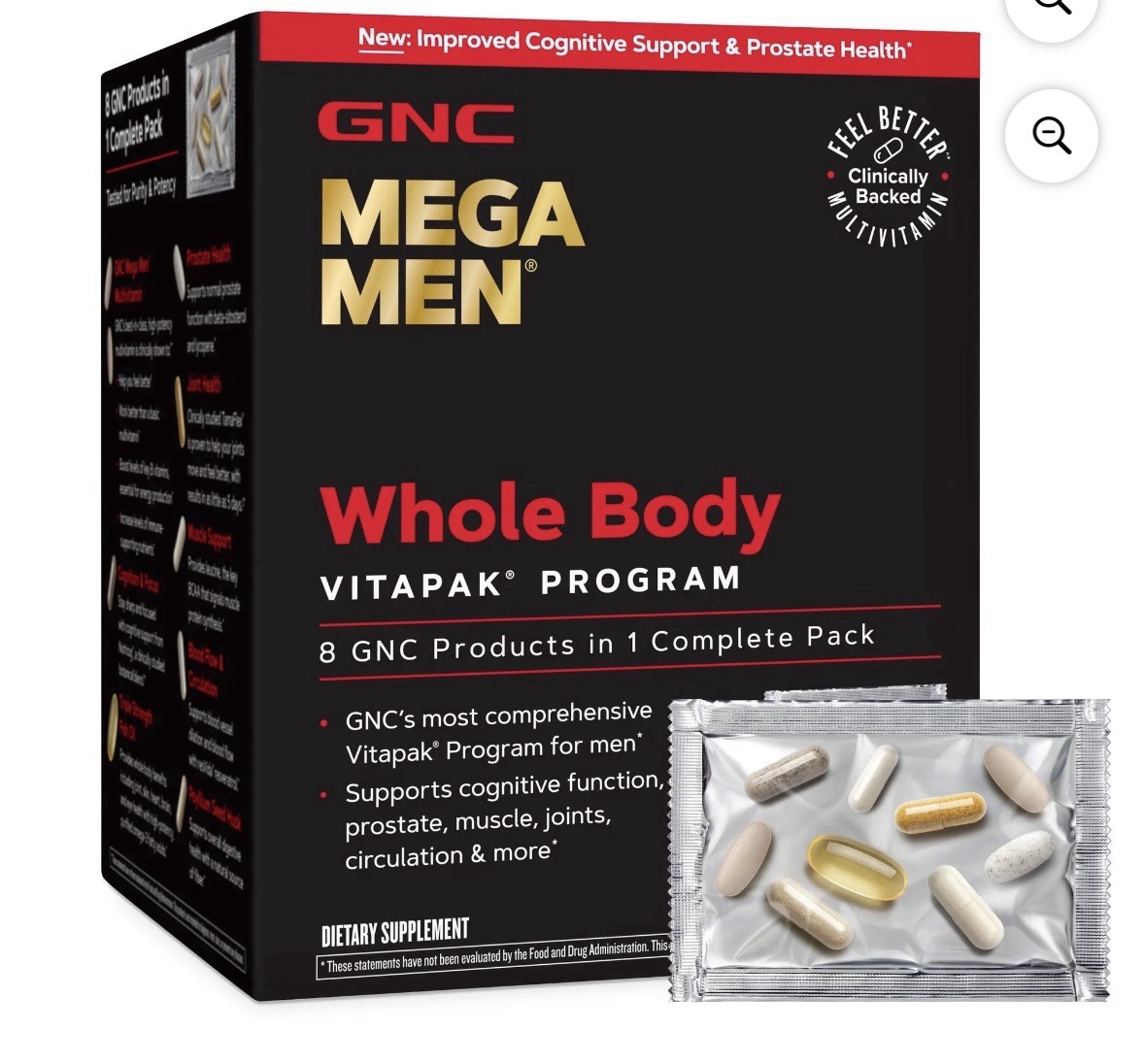 GNC Mega Men Whole Body Vitapak Program Multivitamins – 30 Count Exp 1/2027