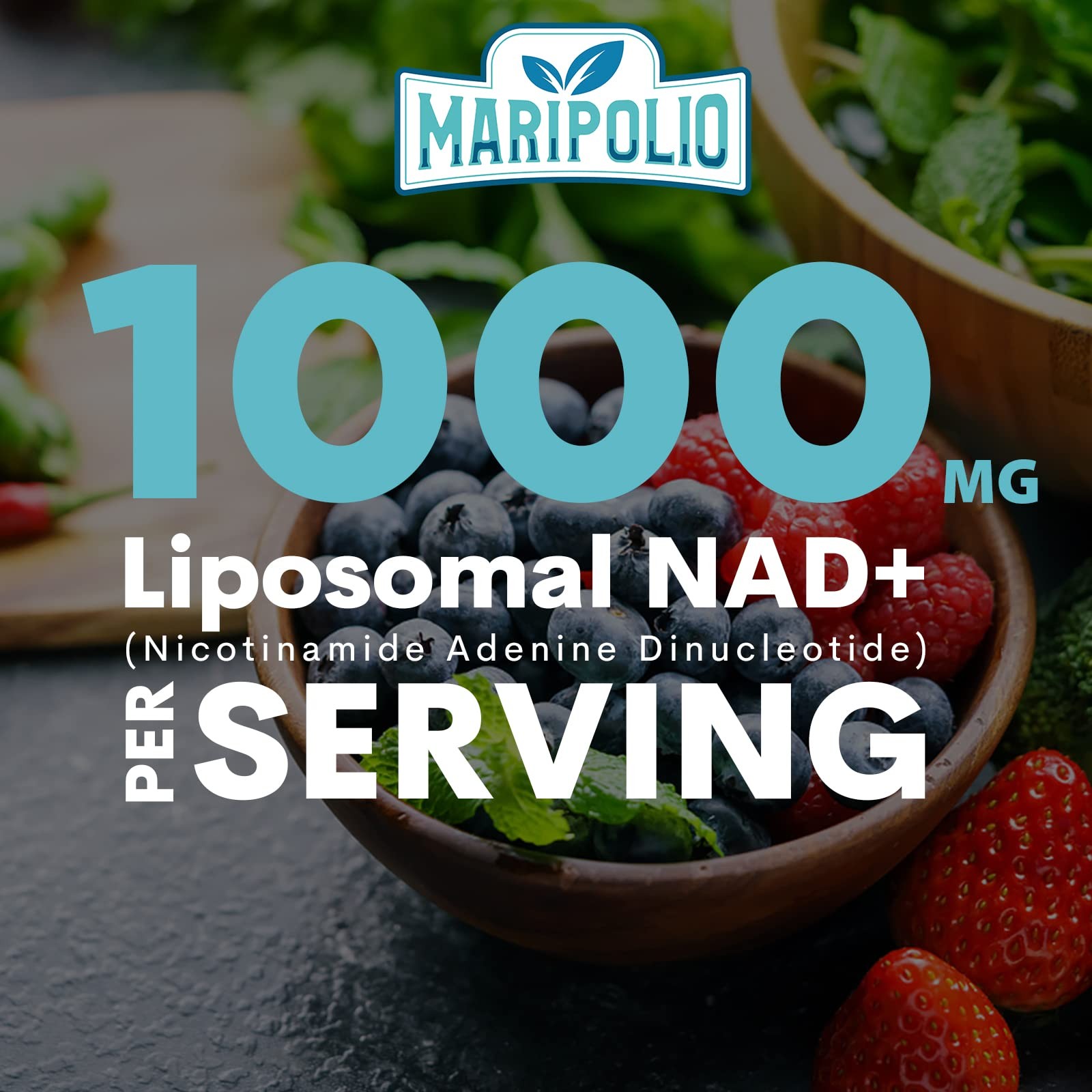 Maripolio Liposomal NAD+ 1000 mg Supplement | High Bioavailability Liposomal