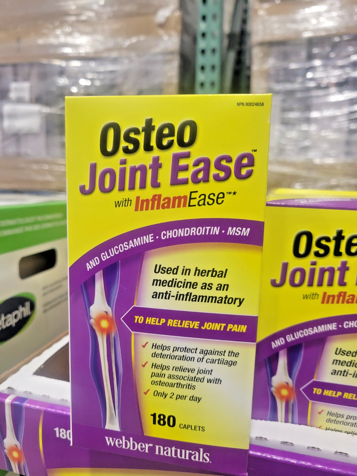 1 PACK Webber Naturals Osteo Joint Ease 180 Caplets Total -CANADA -NO TARIFFS