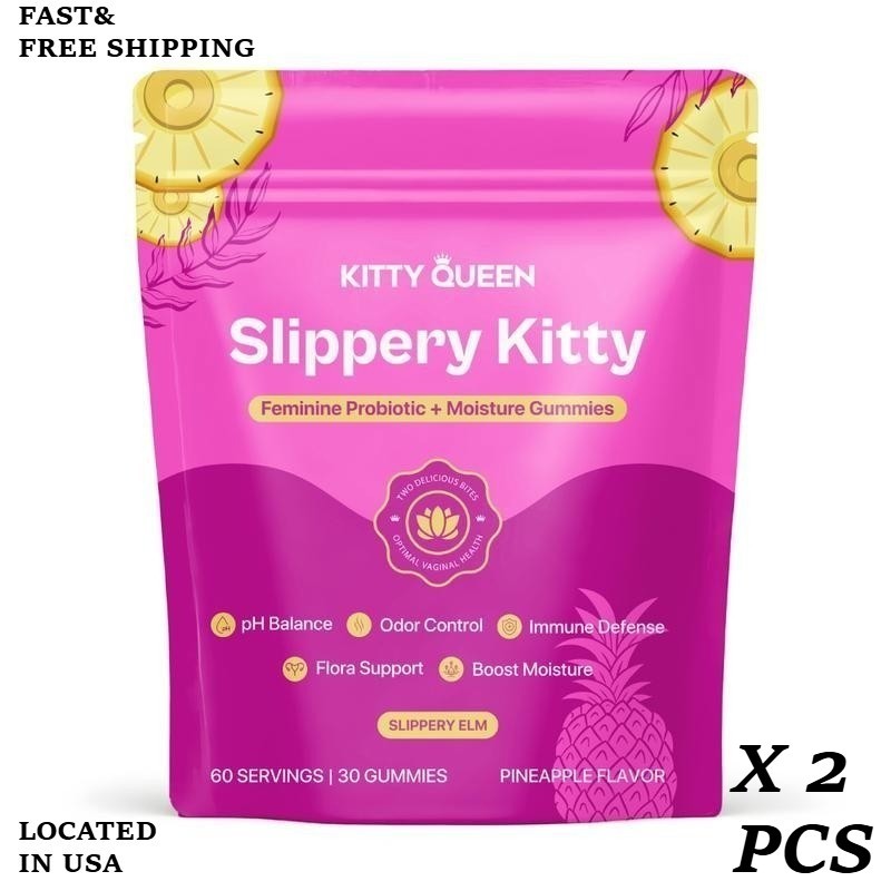 NEW LUXRY Kitty Queen Slippery Kitty – Feminine Probiotic + Moisture Gummies