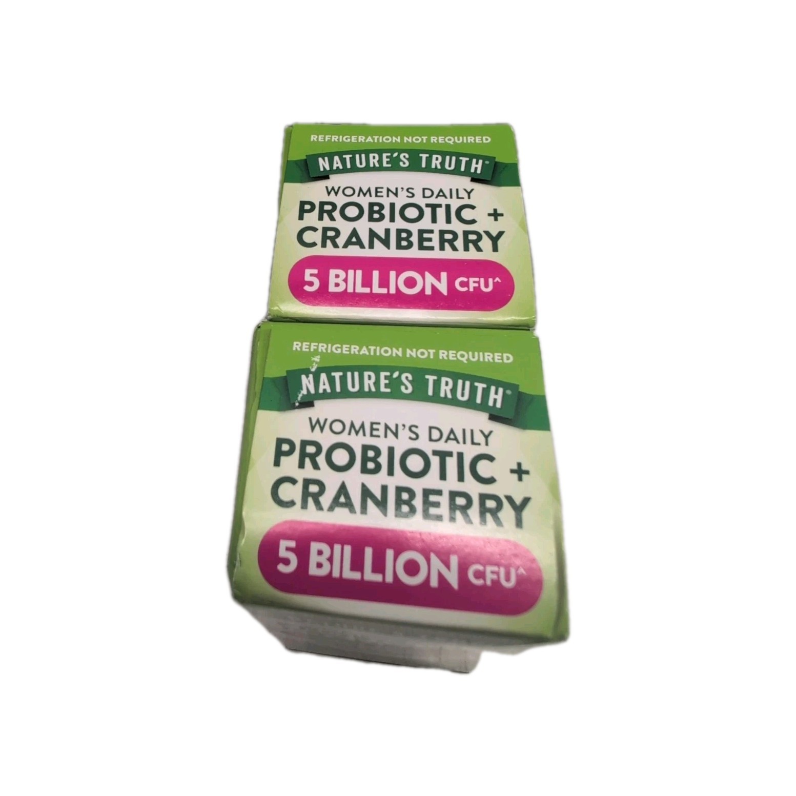 (2) Nature’s Truth Women’s Probiotic + Cranberry 40 Capsules Each. Exp: 12/2026+