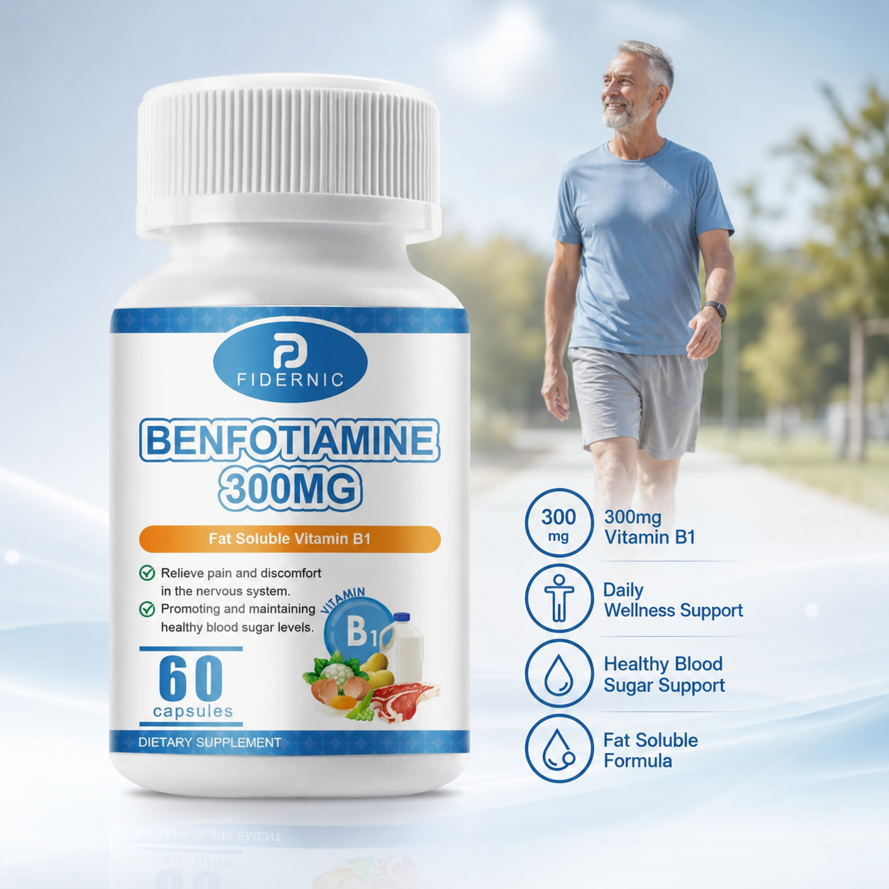 Benfotiamine 300mg 60ct Healthy Blood Sugar Support