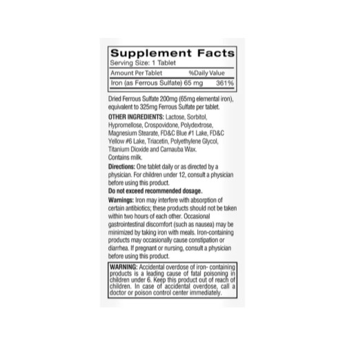Feosol Ferrous Sulfate Iron Tablets, Original, 120 ea