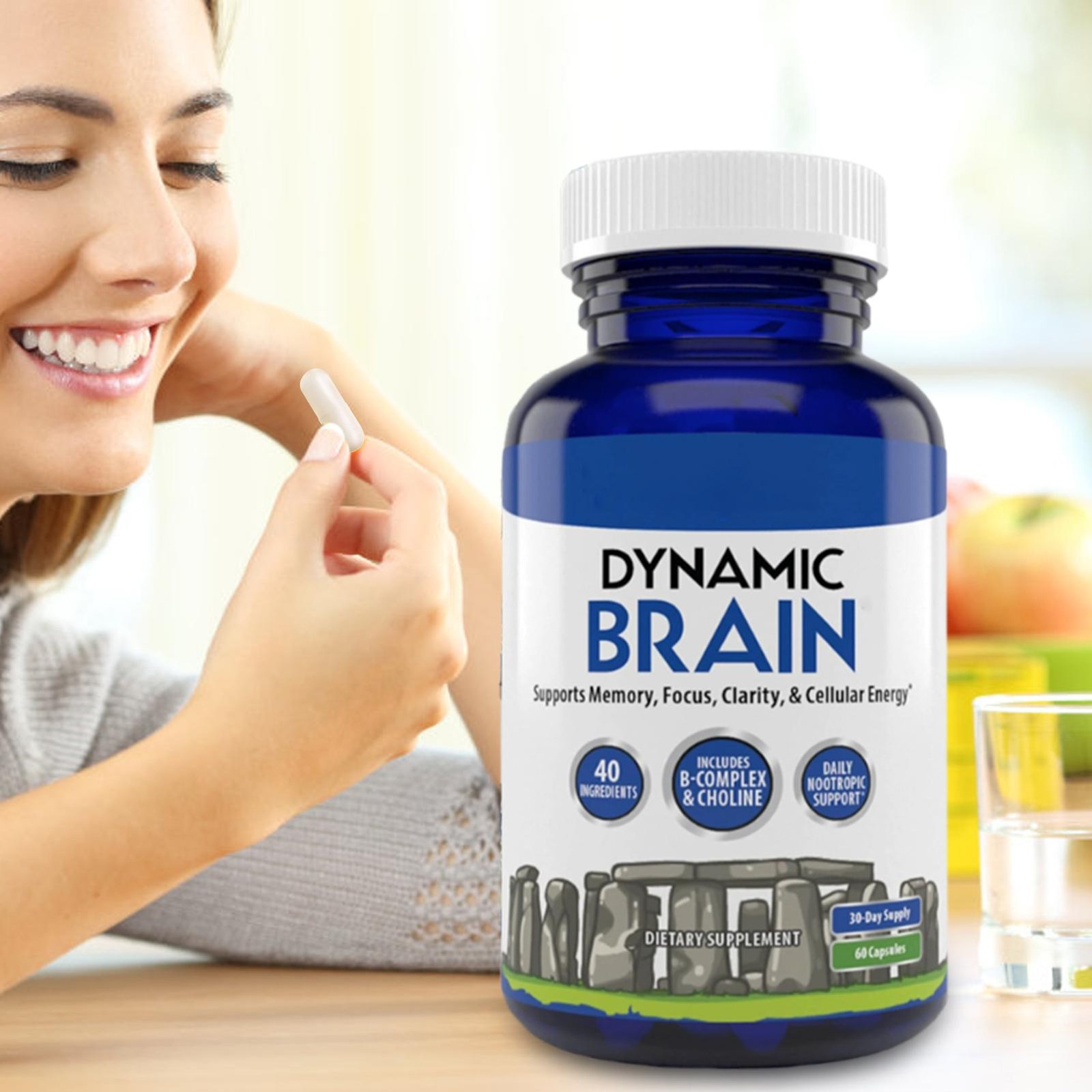 Dynamic Brain Supplement – Focus, Memory & Clarity Support, 60 Capsules