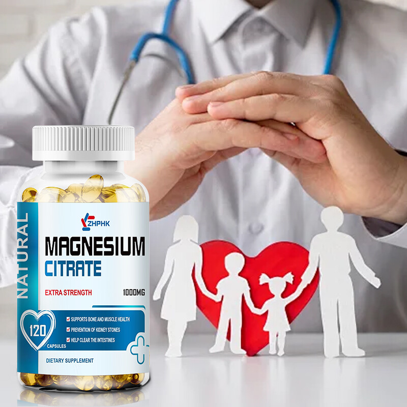 Magnesium Citrate 1000mg per Serving – 120/240/480 Vegetarian Capsules (Provide