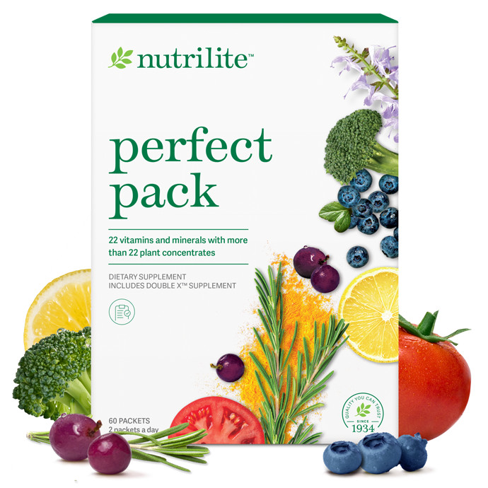 AMWAY NUTRILITE Perfect Pack 60 Packets Exp 12/2026 – New in Box!
