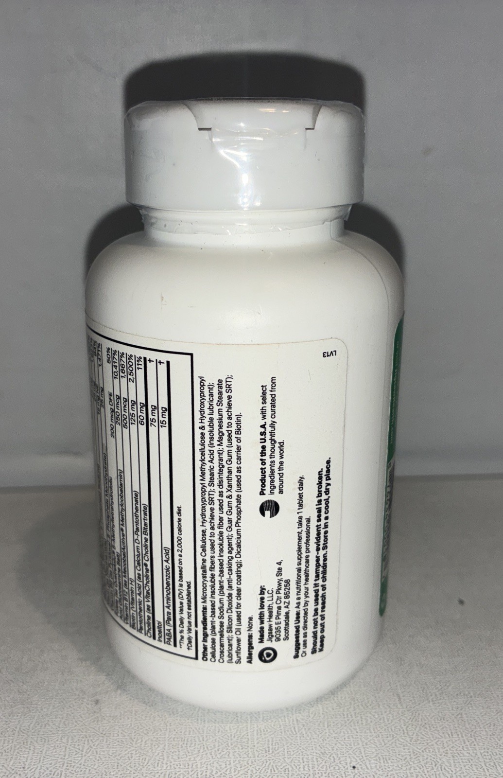 Jigsaw Activated B w/SRT®/ 120 Tablets / Exp 12/2027
