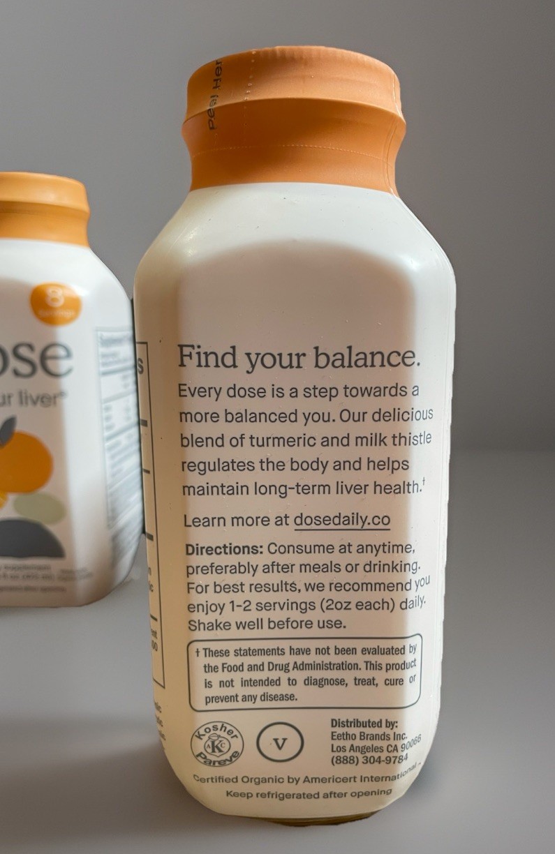 DOSE For Your Liver – Optimal Liver Function/Liver Cleanse 16oz x 6PACK Exp 1/28