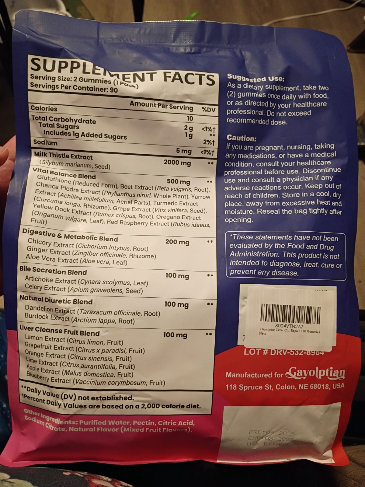 Liver Detox Gummies-Unopened