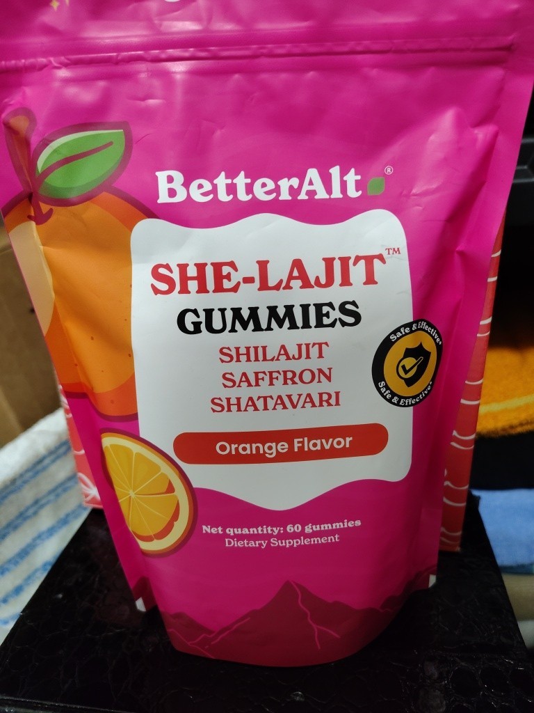 BetterAlt She-Lajit Gummies 60 Gummies Orange Flavor