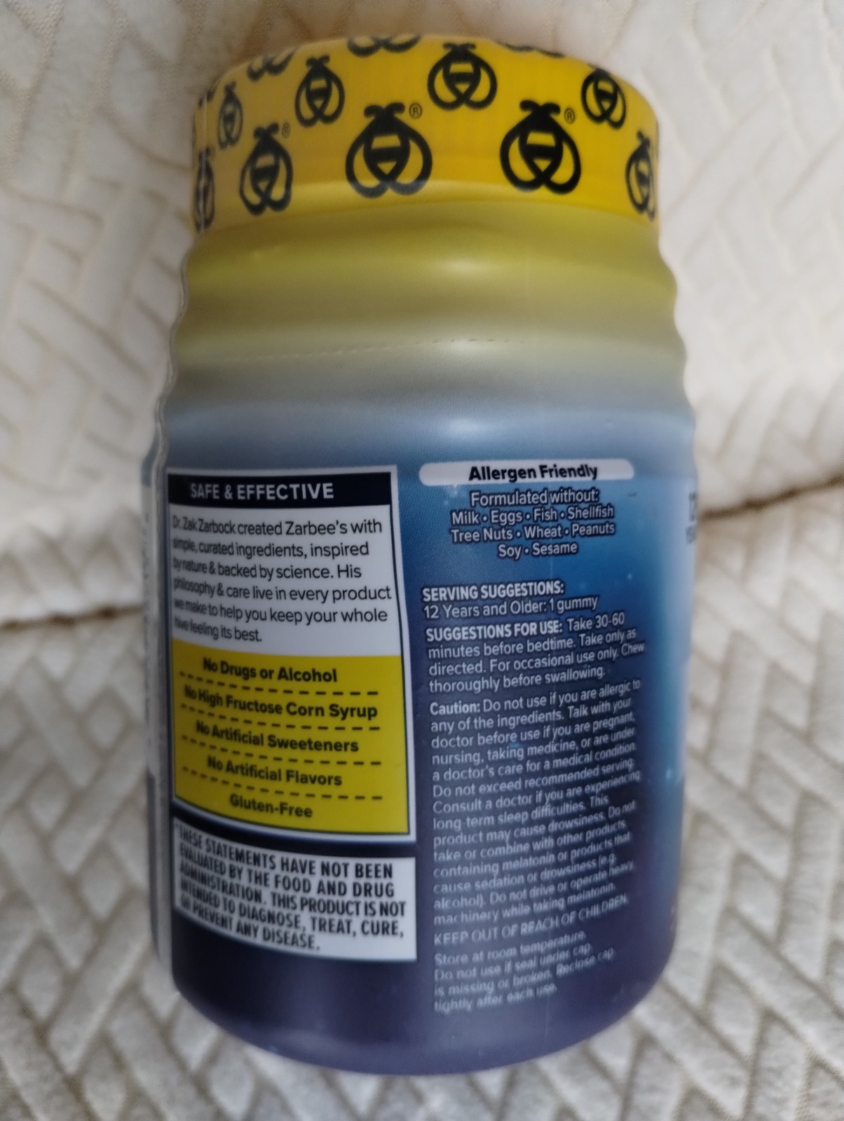 ZARBEE’S Naturals Sleep w/Melatonin Supplement 60 Gummies Mixed Fruit Exp 8/2027