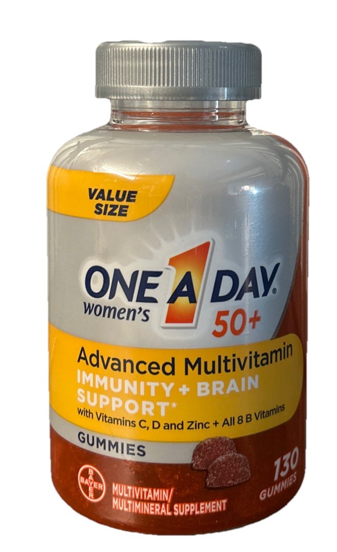 One A Day Women’s 50+ Advanced Multivitamin Immunity & Brain Health 130 Gummies