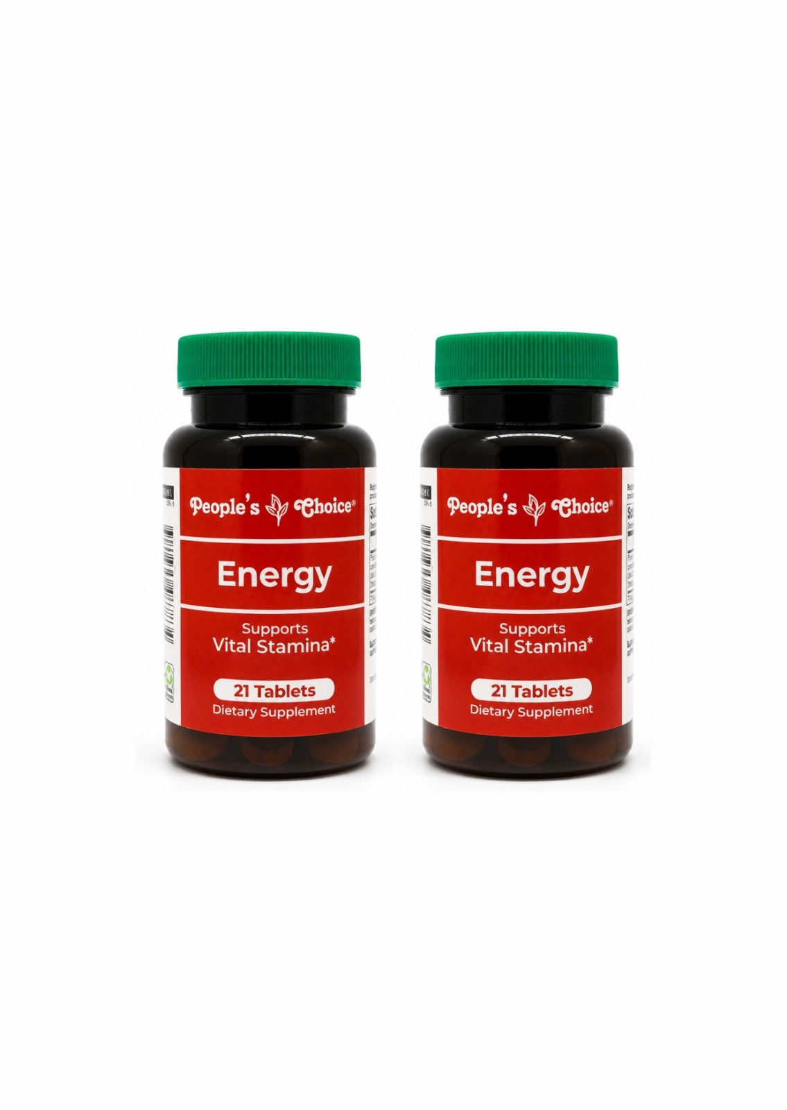 People’s Choice Energy 21 Tablets 2 Bottles Vital Stamina Support Supplement