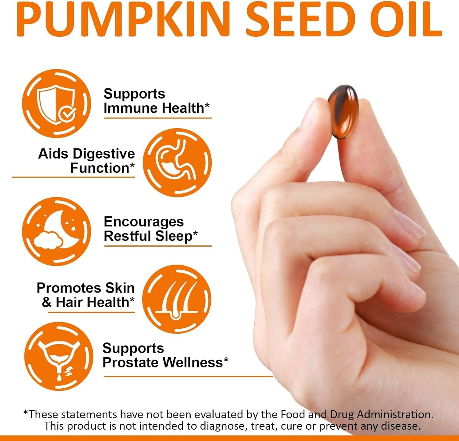 Pumpkin Seed Oil 1000mg With Saw Palmetto 300 Softgels