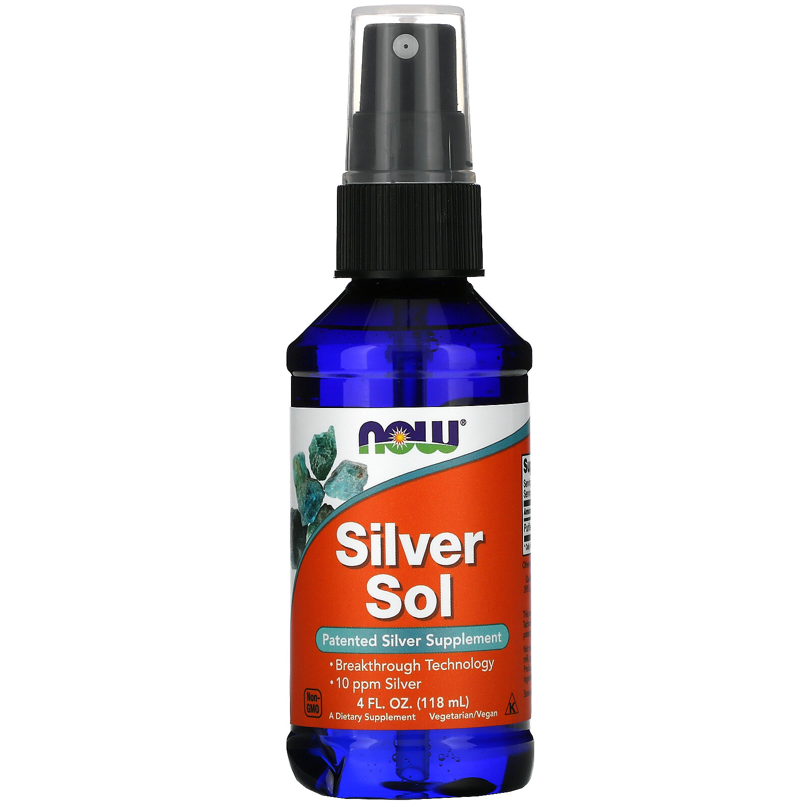 Now Foods Silver Sol 4 fl oz 118 ml GMP Quality Assured, Vegan, Vegetarian