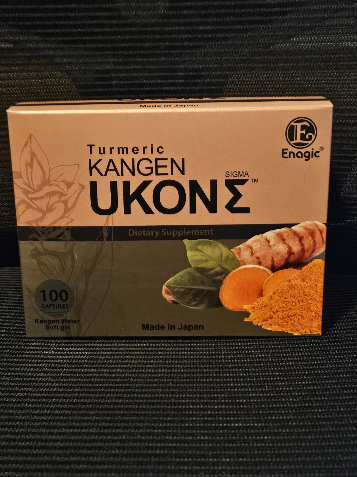 Kangen Ukon Turmeric Supplement Enagic 100 organic capsules (EXP 2029)