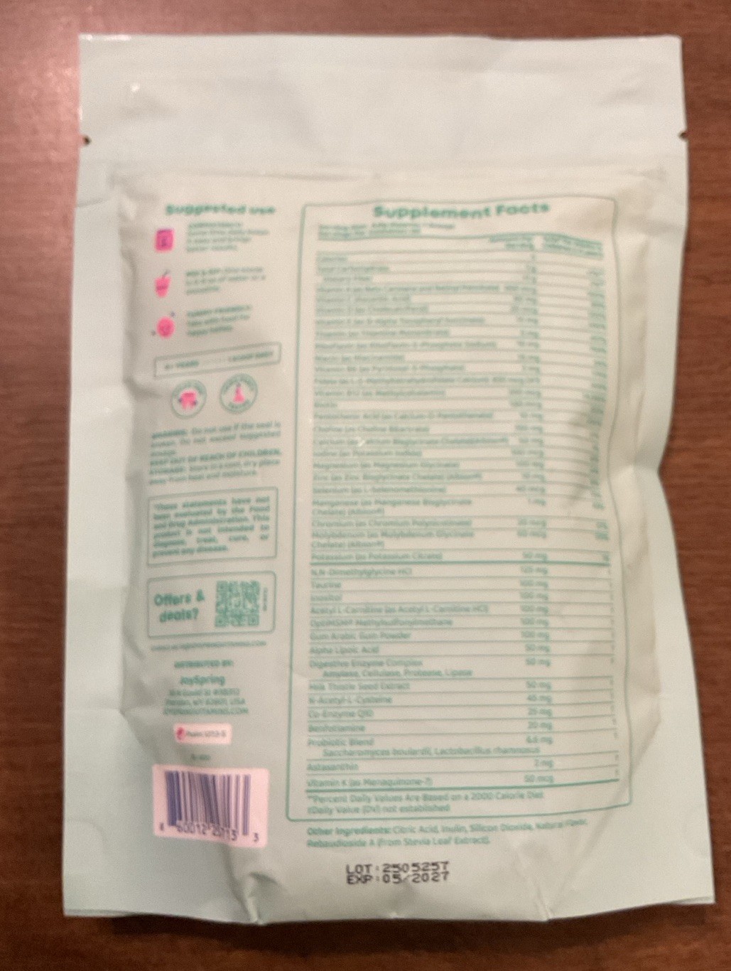 JoySpring Spectra Vits Multivitamin Powder ~ Sensory Sensitive Kids 4.87 Oz New