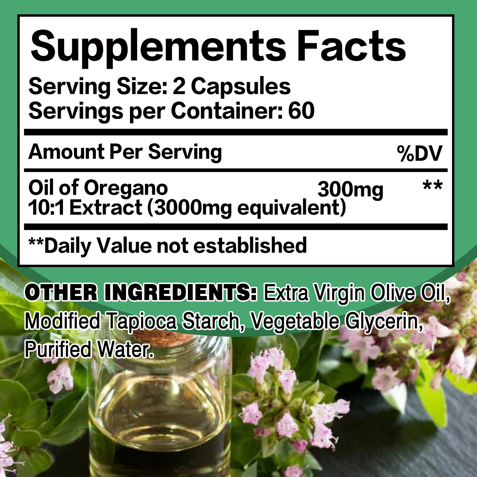 Oil of Oregano Capsules – Immune & Digestive Suppor Supplements, NON GMO