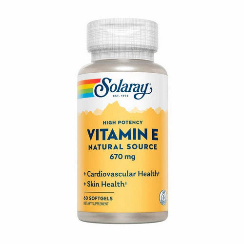 Vitamin E Natural Source High Potency 60 Softgels