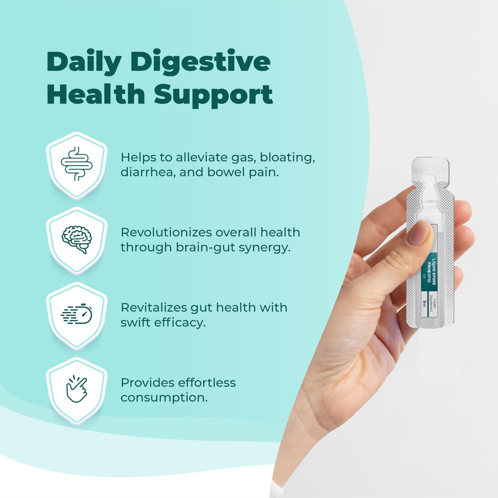 GUT SHIELDS Liquid Spore Probiotic for Adult Women & Men | Supports IBS Gas B…