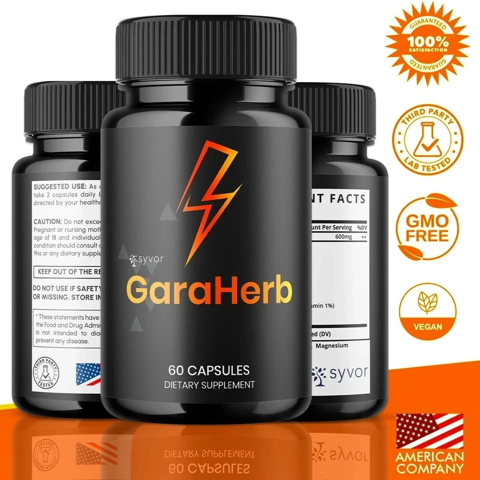 GaraHerb Advanced Energy & Fitness Support Capsules 60 Caps FS | Pack of 2