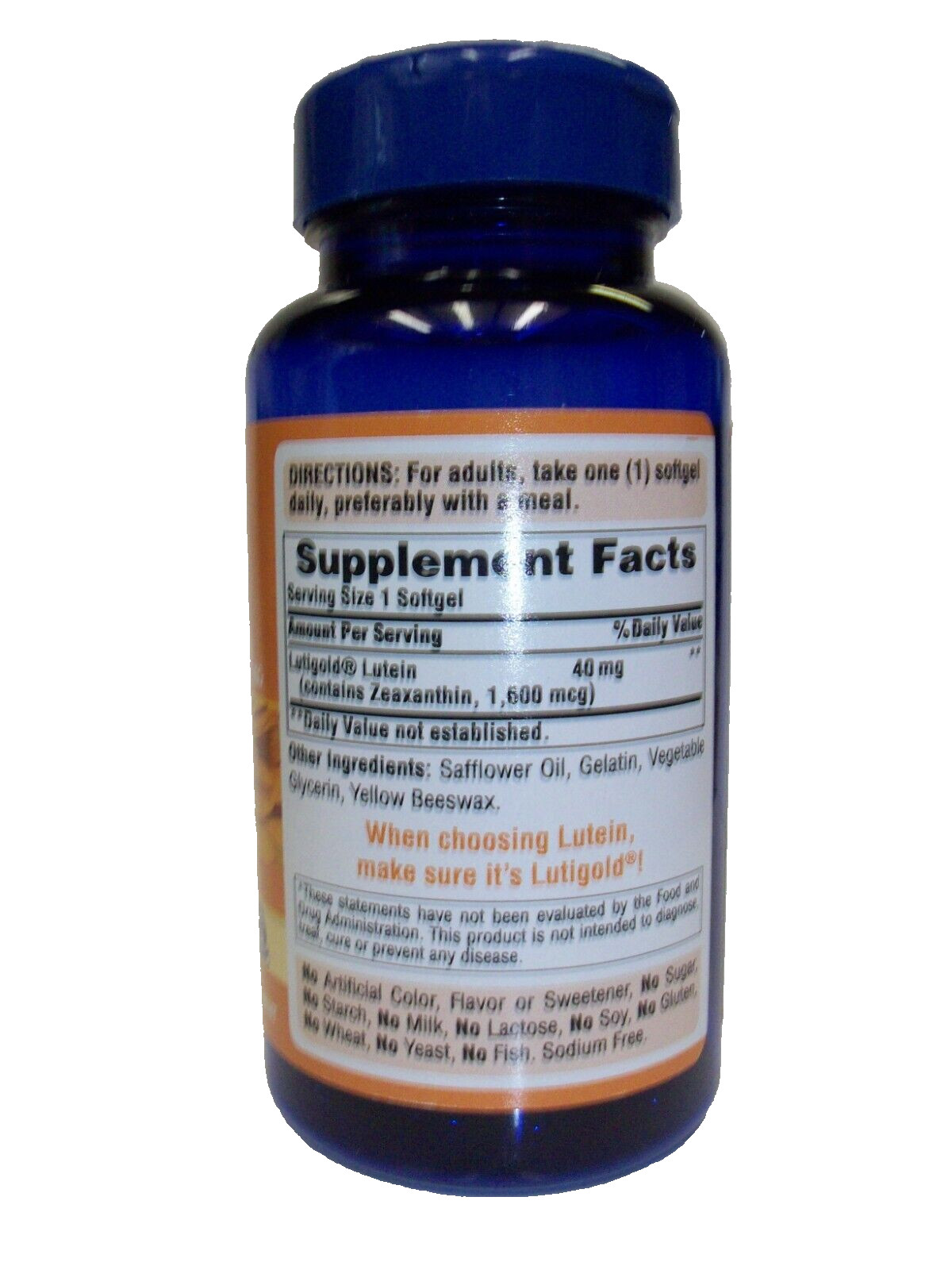 Lutein 40mg with Zeaxanthin – 60 Softgels Supports Eye Health