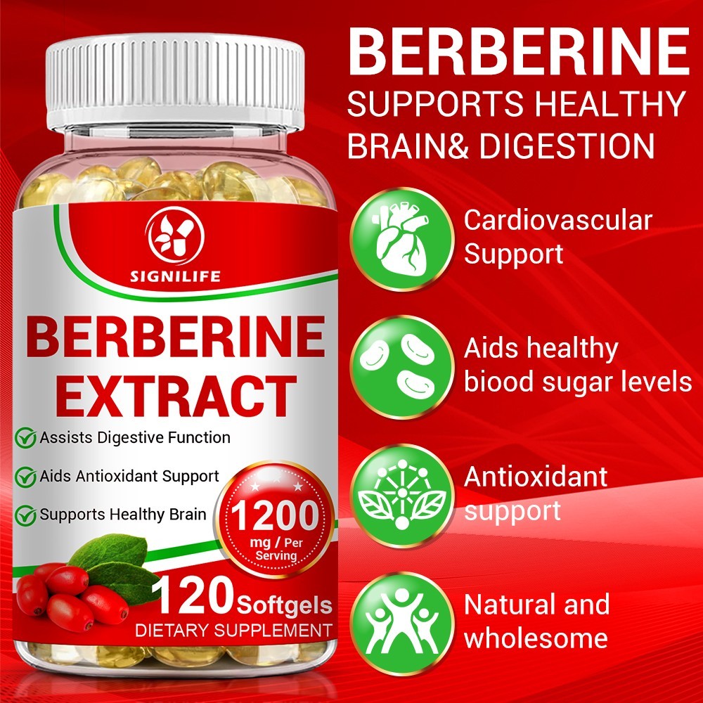 Premium Berberine HCL 1200mg High Potency Anti-inflammatory,Blood Sugar Support