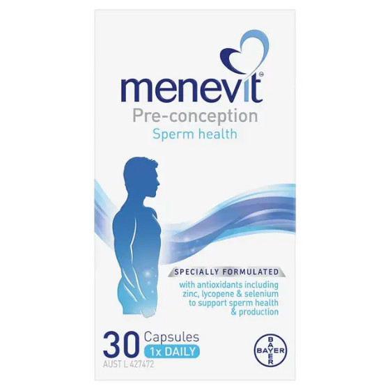 Elevit & Menevit Pregnancy Planning 1 Month Starter Kit Combo Supply 30 Tab/Cap