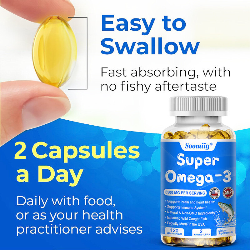 Super Omega-3 Supports Supports Heart Eye Brain And Vision Health 120 Capsule