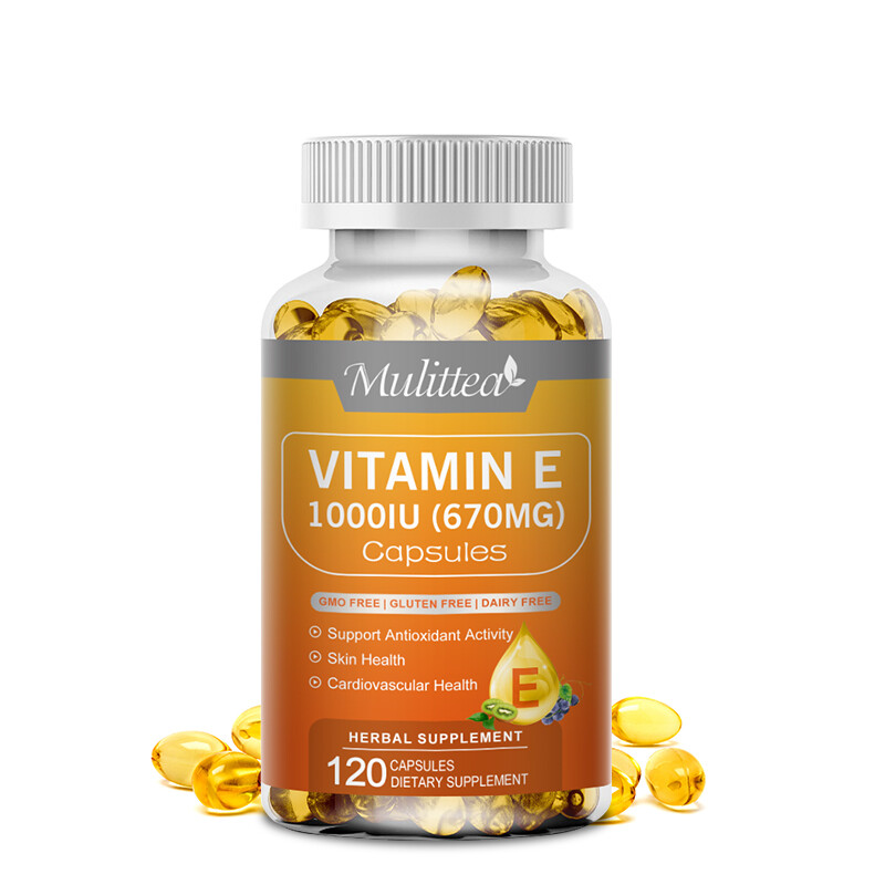 Vitamin E 1000 Iu 670mg Capsules – Supports Skin, Hair, Immune and Eye Health