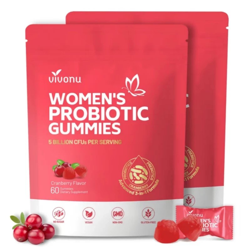 2 PACKS-VivoNu Cranberry Probiotic Gummies | Targeting Body Odor, Women’s Health