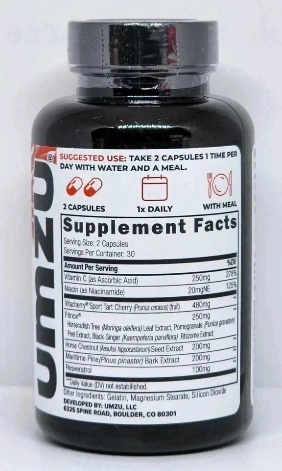 UMZU Redwood MAX 60 Capsules | Boost Nitric Oxide, Blood Flow & Stamina USA