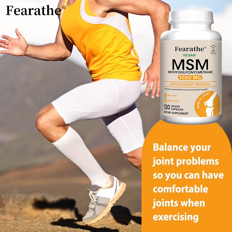 MSM Capsules Joint Mobility,Bone Calcium Absorption & Post-Workout Comfort 120CT