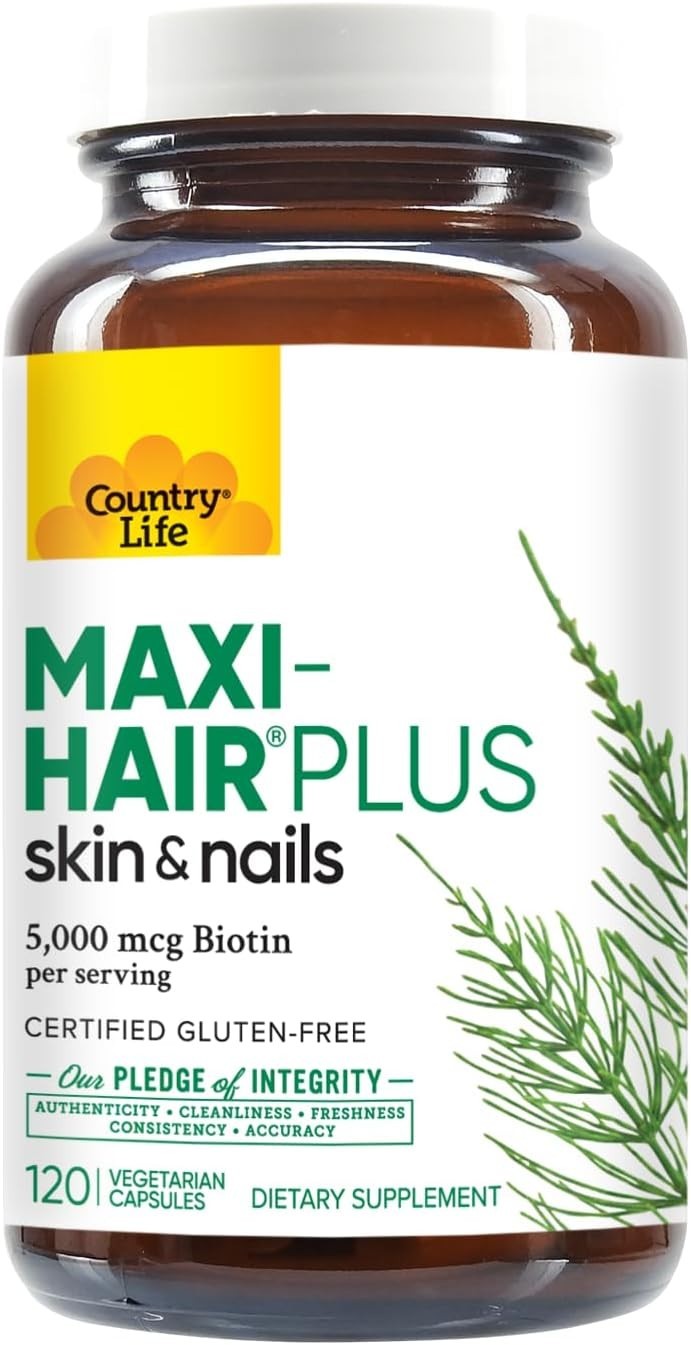Maxi-Hair Plus Biotin, Supports Healthy Hair, Skin and Nails, Daily Supplemen…