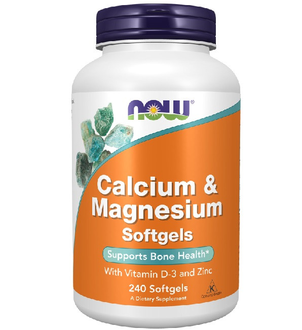 Now Foods Calcium & Magnesium + D3 & Zinc 240 Softgels