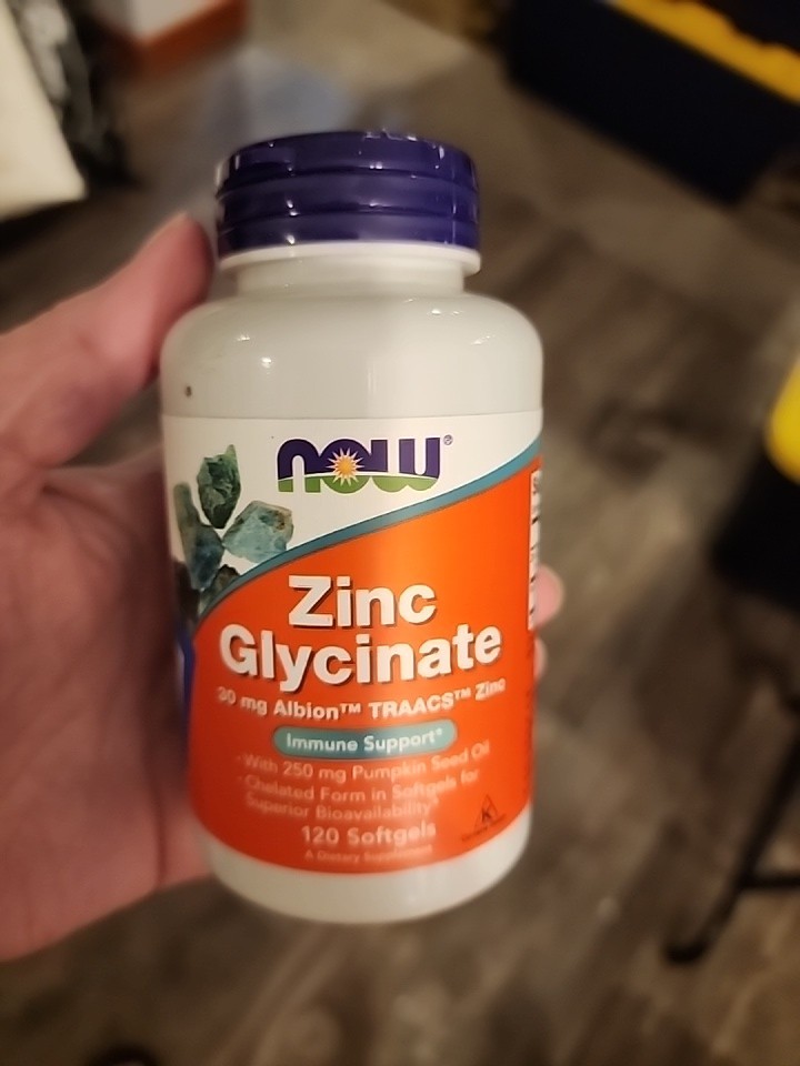 NOW Foods Zinc Glycinate, Immune Support 120 Softgels ~ Exp 04/2030