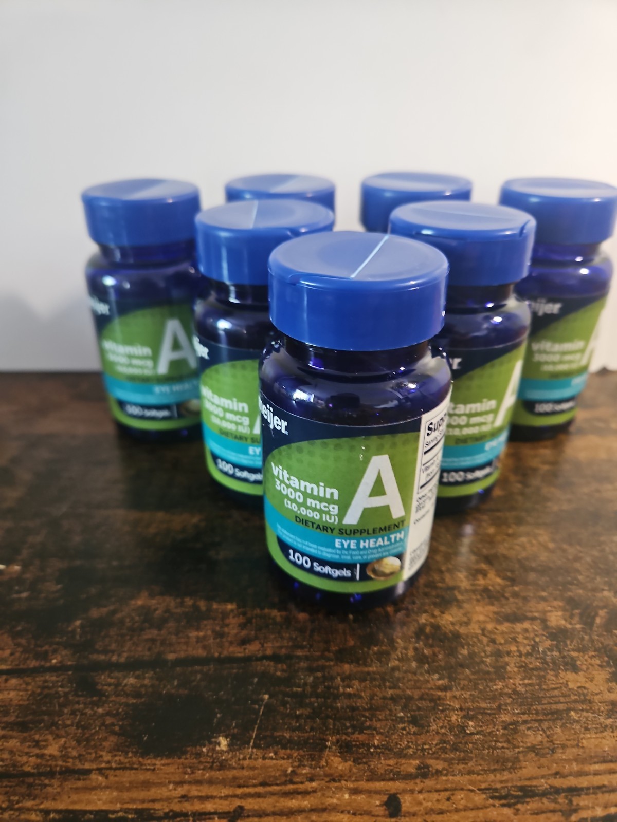 LOT OF 7 Meijer Vitamin A 3000 Mcg 100 Softgels EXP 05/2025