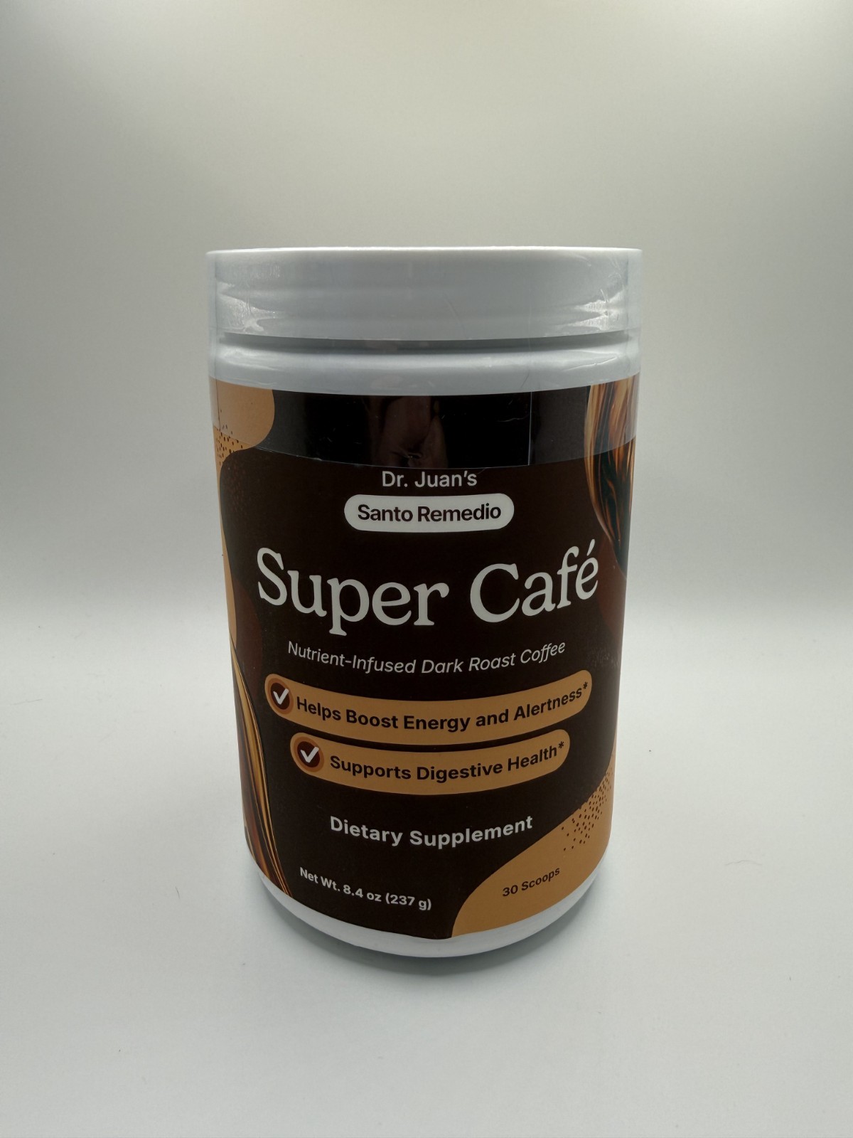 Dr. Juan’s Santo Remedio Super Cafe Dark Roast Coffee 30 Scoops – Brand New