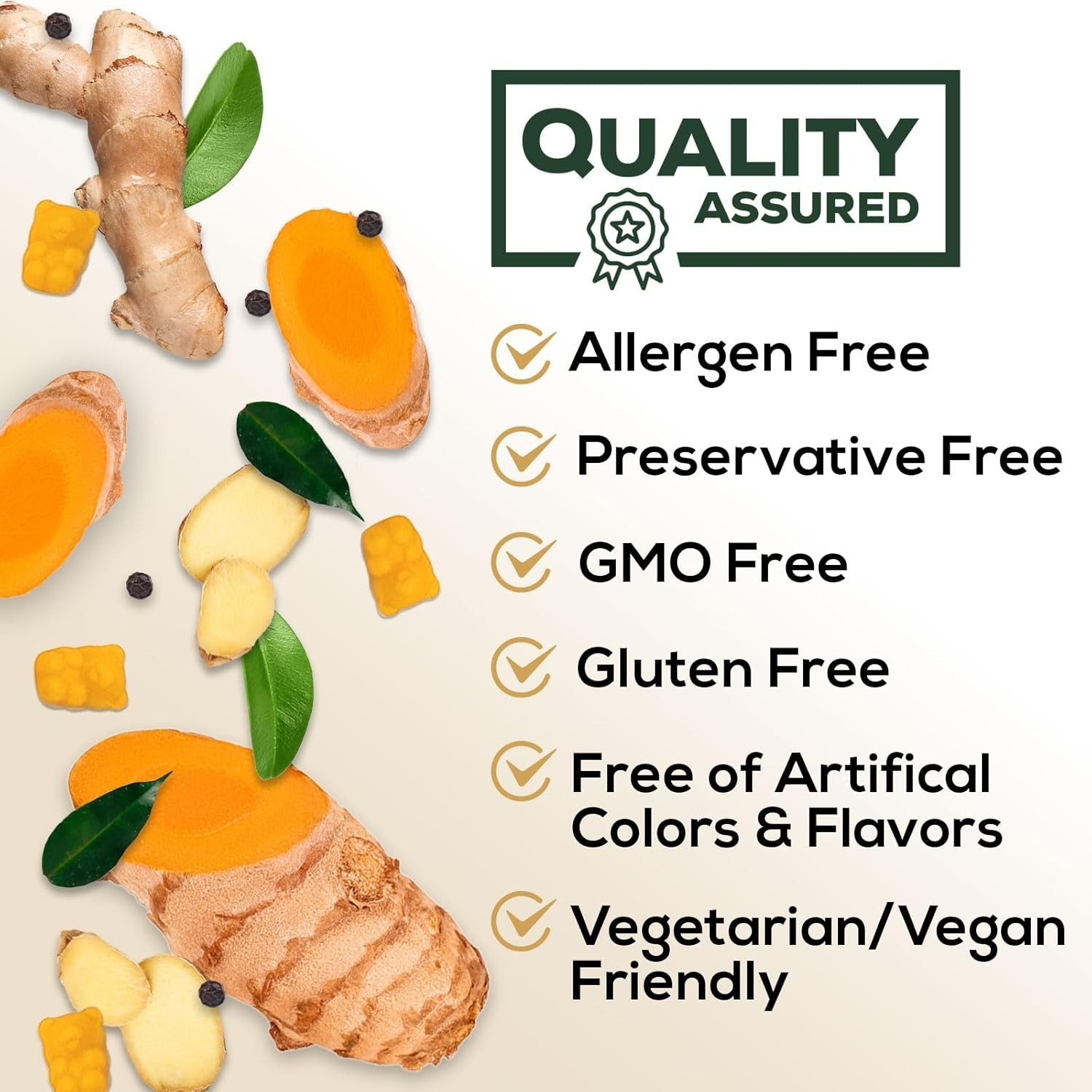 Turmeric Gummies Extra Strength Chewable Joint Support Gummy, High Absorption