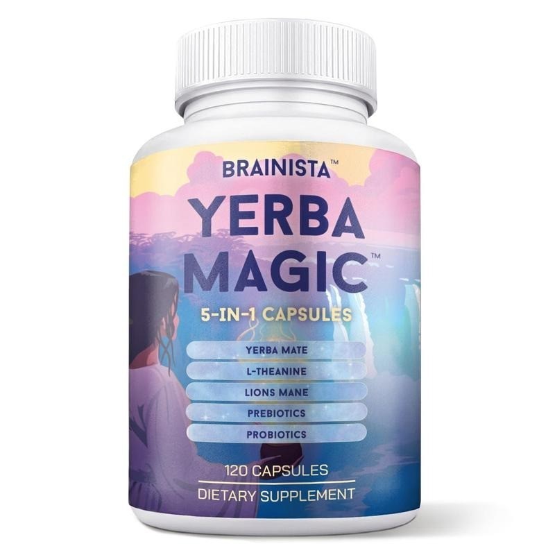 Yerba Magic Premium Capsules–Pure Yerba Mate & 5-in-1 Superblend Clean | Natur