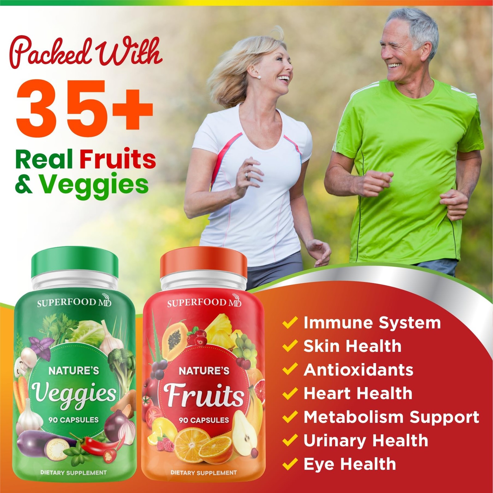 Superfood MD Fruits & Veggies Supplement – Whole Food Natural Superfoods – wi…