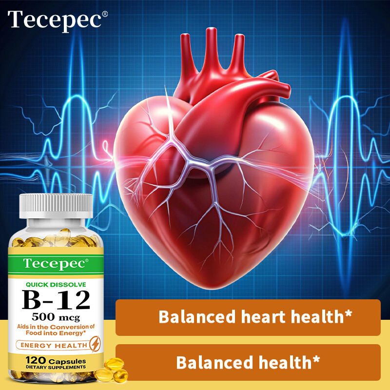 Vitamin B12 Nutritional Supplements Maintaining Nervous System 120 Softgels