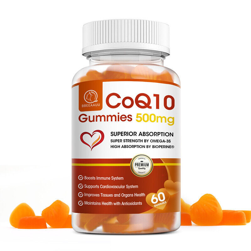 500mg CoQ10 Gummies Natural Heart Health Support – High Absorption Coenzyme Q10