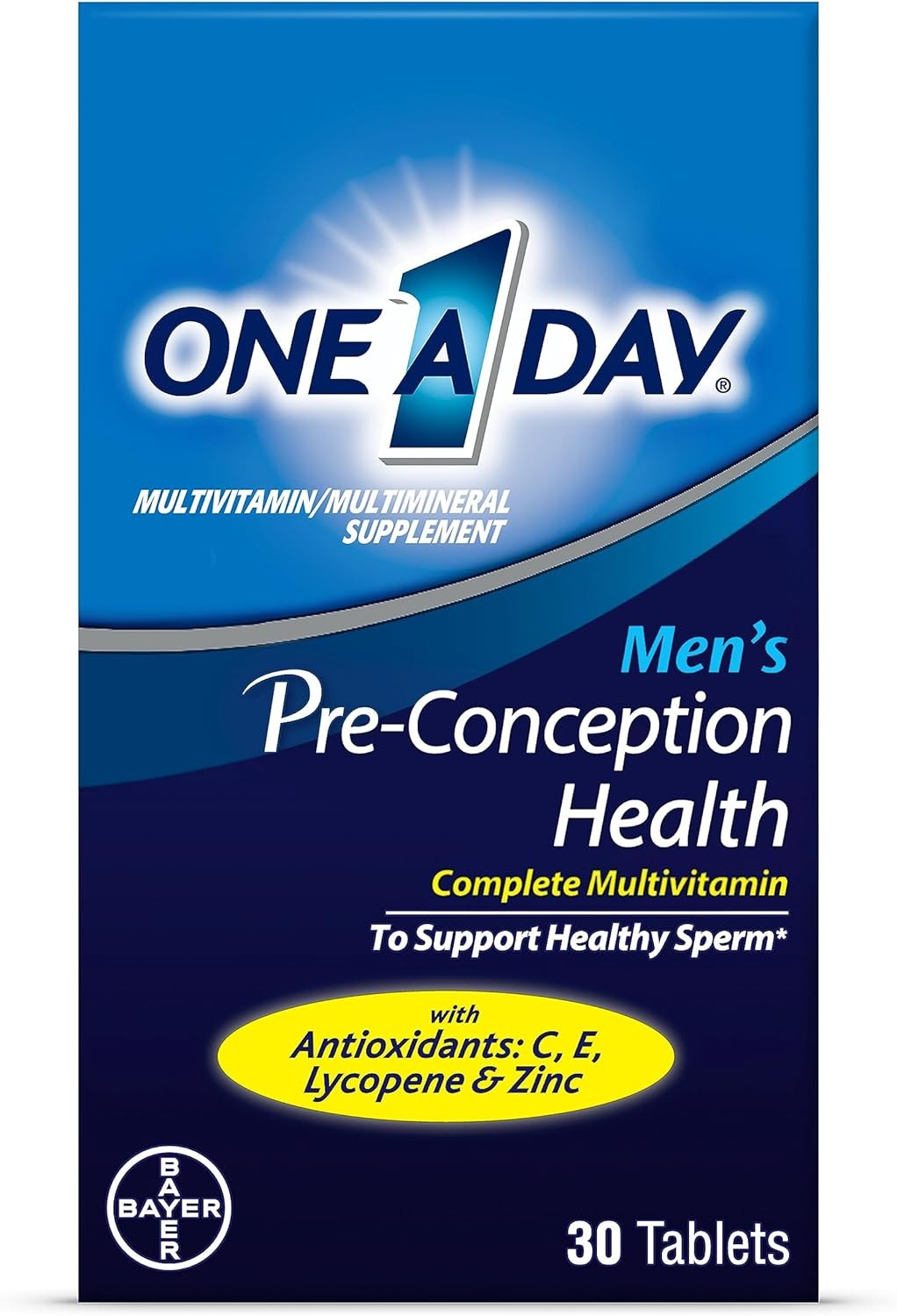 One A Day Men’s Pre-Conception Health Multivitamin to Support Healthy Sperm,…