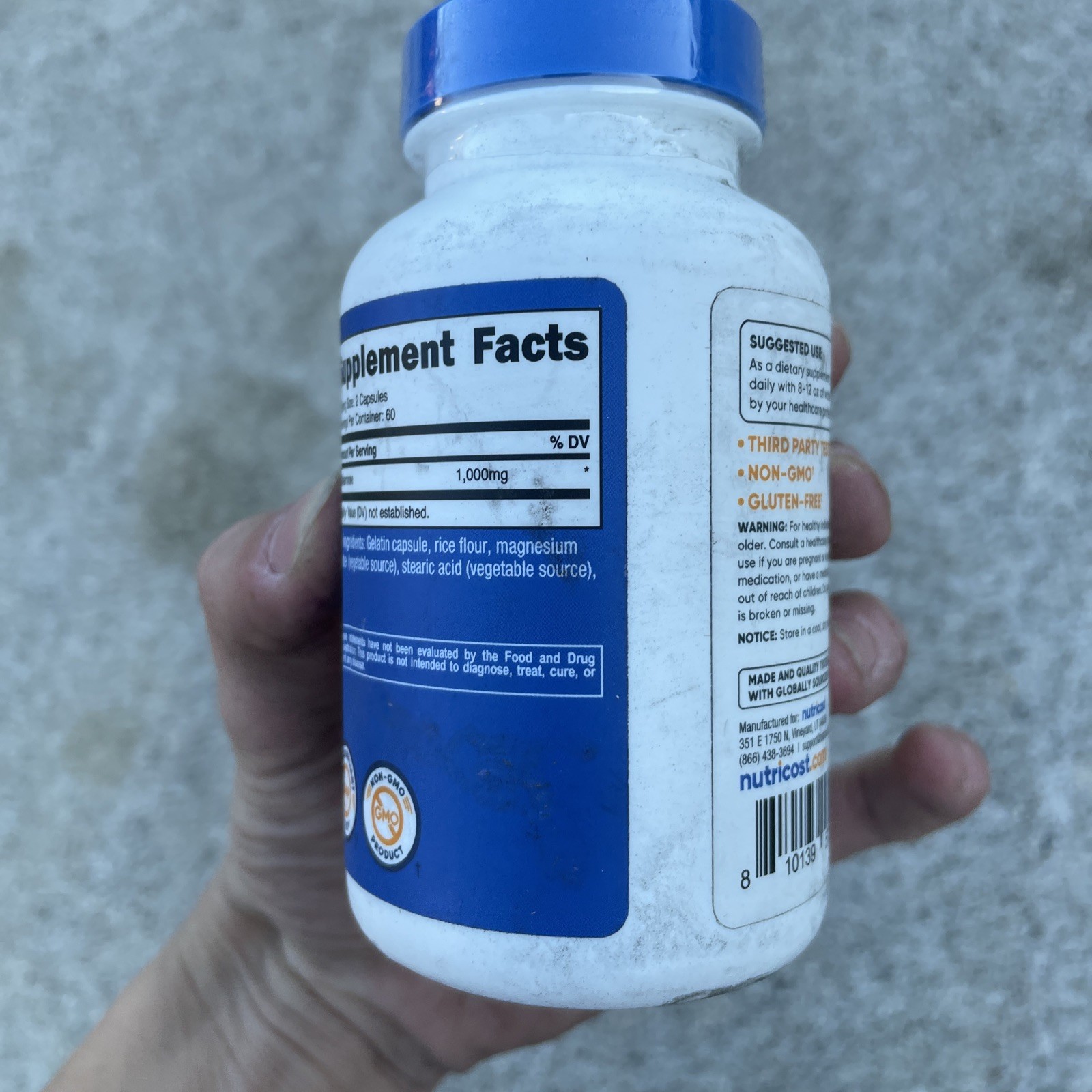 Nutricost D-Mannose 120 Capsules 1000mg Per Serving