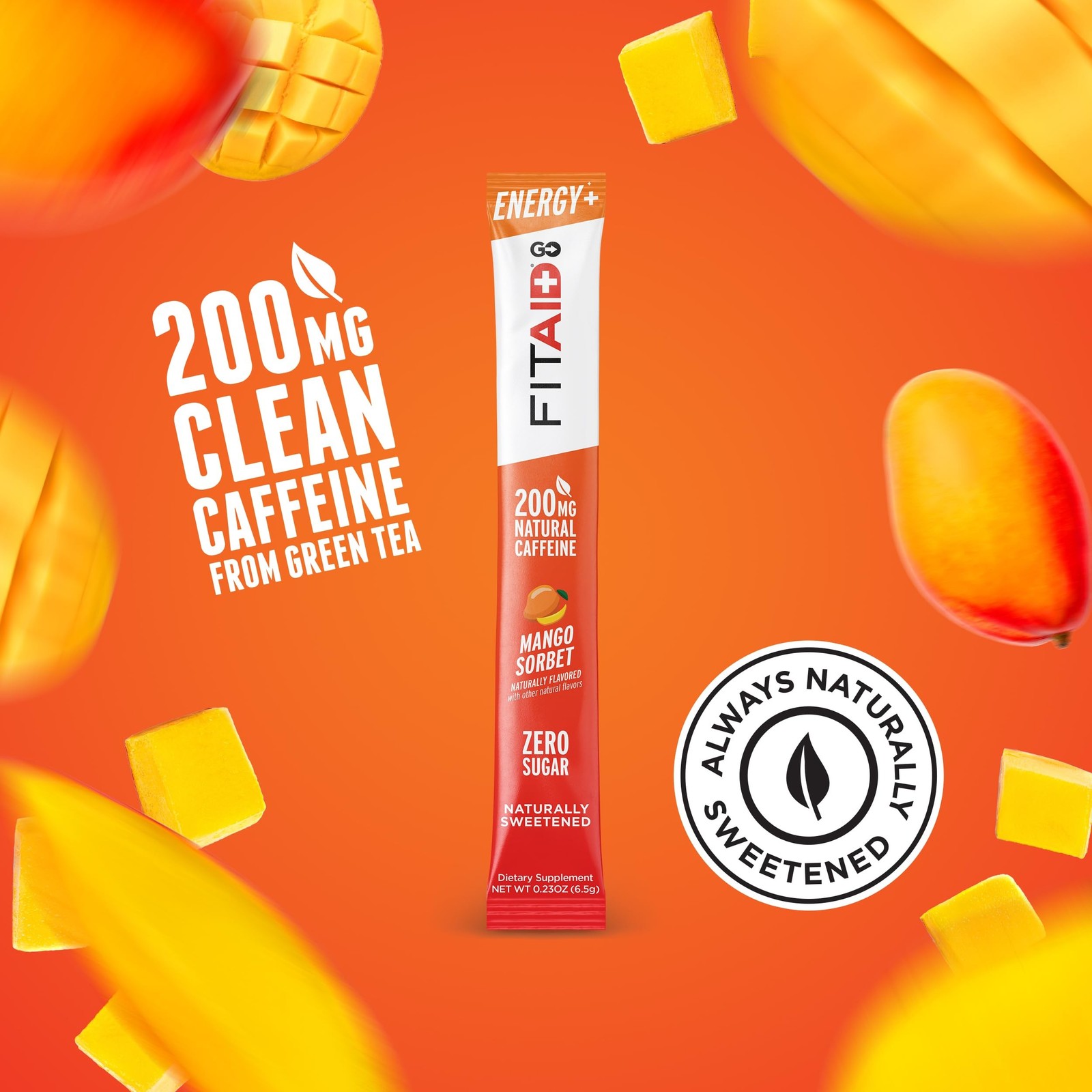 FITAID Energy GO Blend, 200mg Caffeine from Green Tea, Zero Sugar, All-in-One…