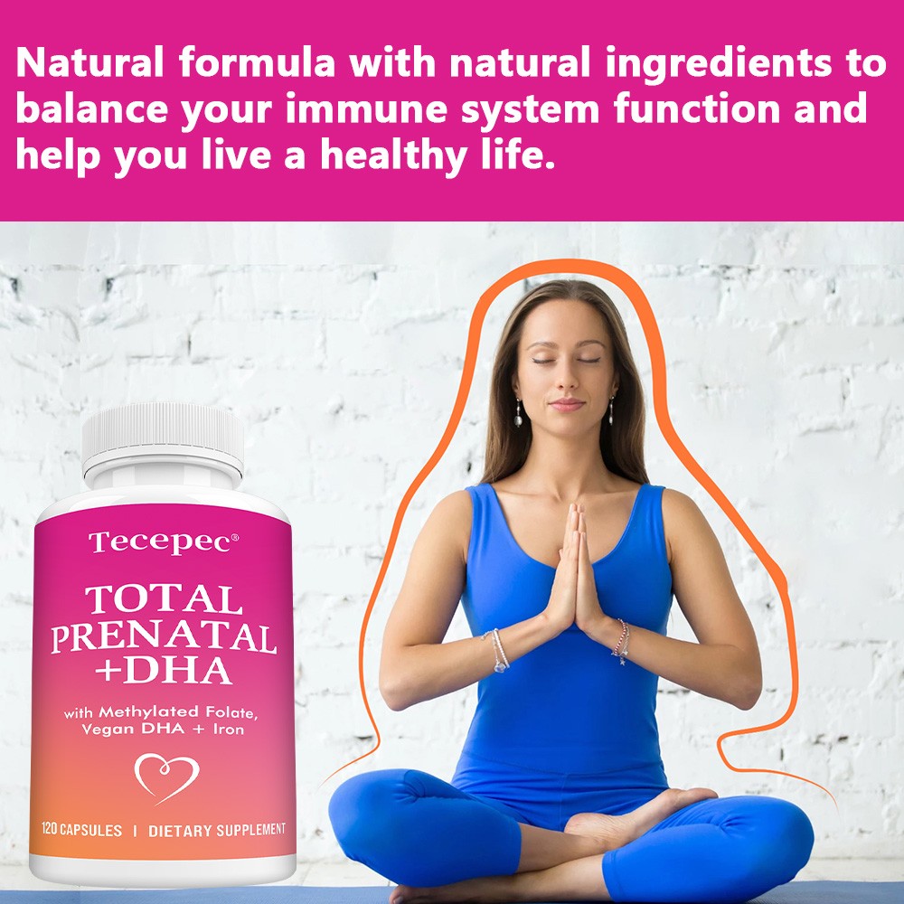 Prenatal Multivitamin For Women,With Dha,Iron& Methylated Folate,30/60/120 Caps